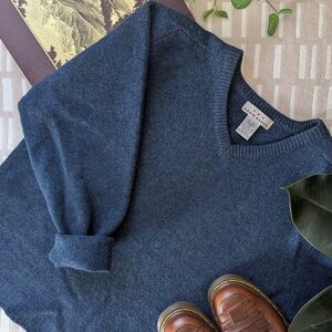 Eddie Bauer | AKA | Vintage | Navy Wool V-Neck Sweater